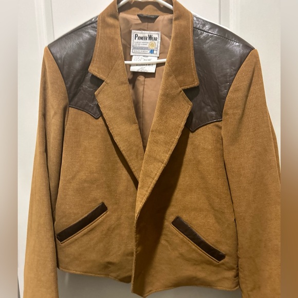 Men’s Pioneer Wear lamb skin leather/corduroy short blazer - Picture 1 of 12